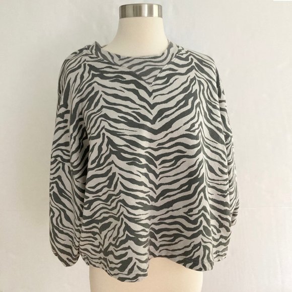 REBECCA MINKOFF Rosie Sweatshirt, Zebra, XS - Picture 3 of 11